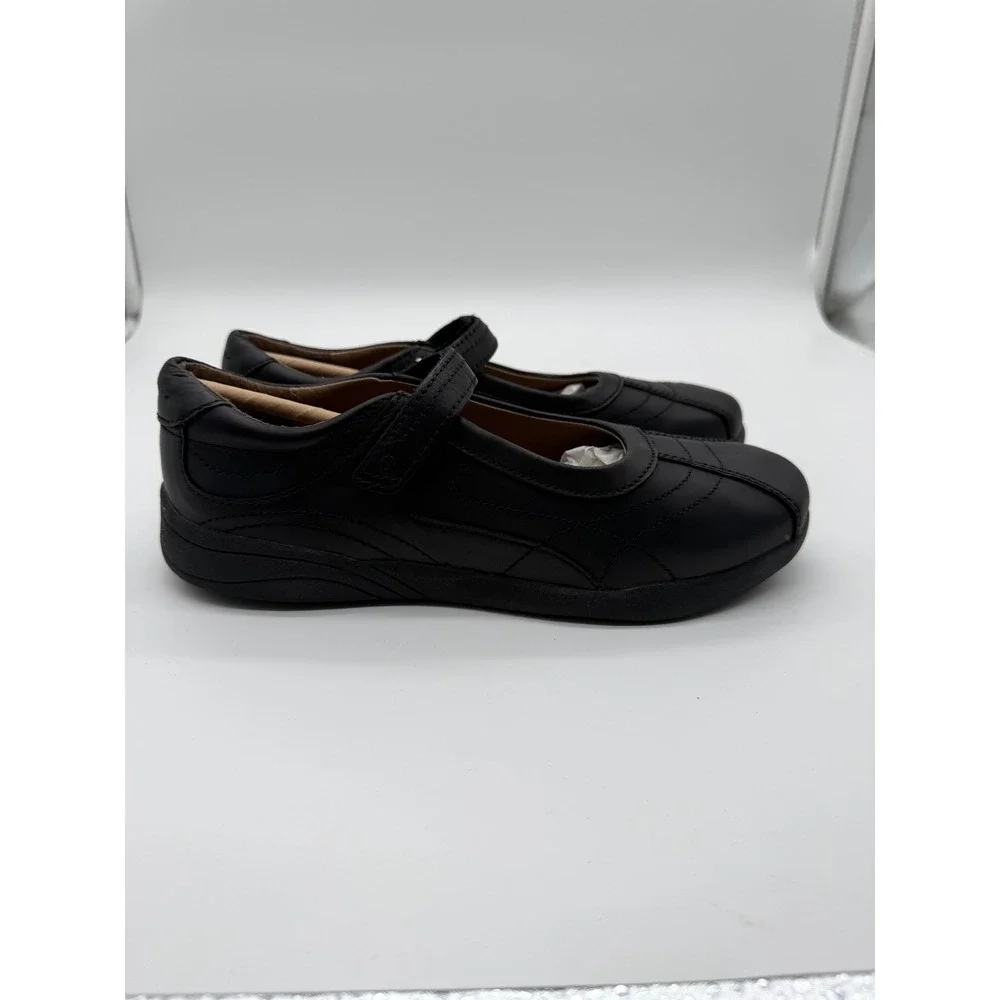 Stride Rite Claire Black Leather Mary Jane Shoes Girls Size 4.5W